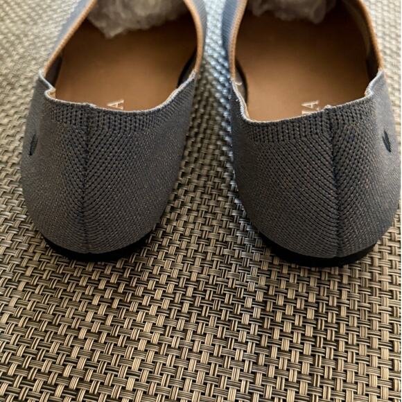 VIVAIA Vienna 2.0 Knit Pointed-Toe V-Cut Ballet Flats Sandy Blue 38/9.5 Preppy - Picture 4 of 7